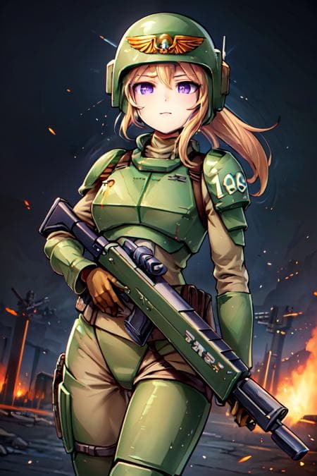 Cadia Chan: The planet broke before the Guard did (Warhammer 40k) [Pony & SD1.5]