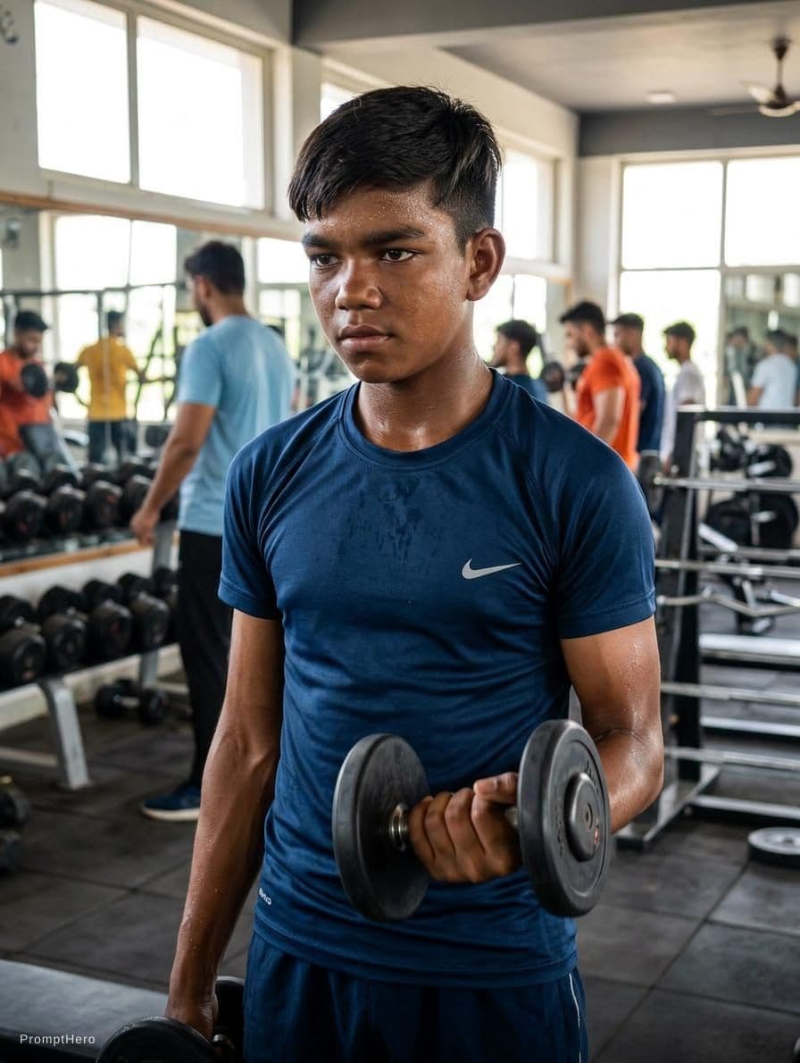 AI generated: Boy fitness