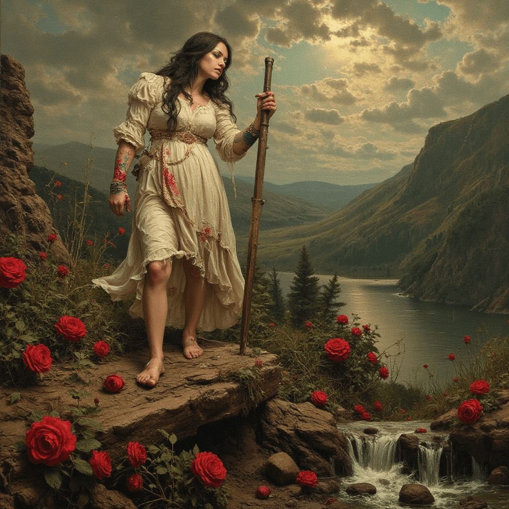 AI generated: Craft an Old Master painting-style image ofIPay

On the razors edge I walk, every step I take spil...