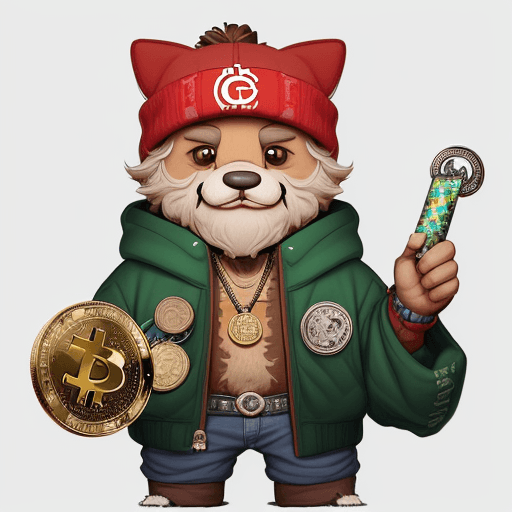 AI generated: Design an adorable, anthropomorphic crypto coin mascot to represent the $RugMeDaddy, featuring the m...