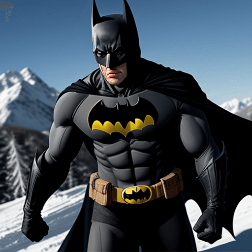AI generated: batman au ski
