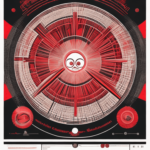 AI generated: crimson infographic of the creation of the sun/chart/schematics/measurements/marginalia/abstract/tar...