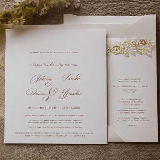 AI generated: exquisite wedding invitation design