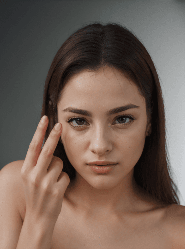AI generated: Photorealistic close up scene of (woman (showing middle finger:1.4) <lora:middlefinger:1.0> flying i...