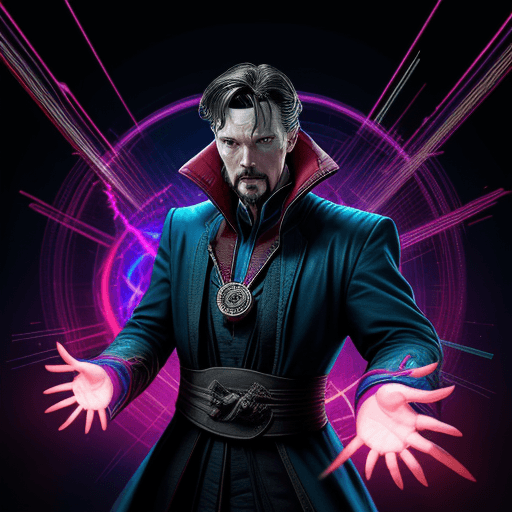 AI generated: synthwave doctor strange --ar 9:16