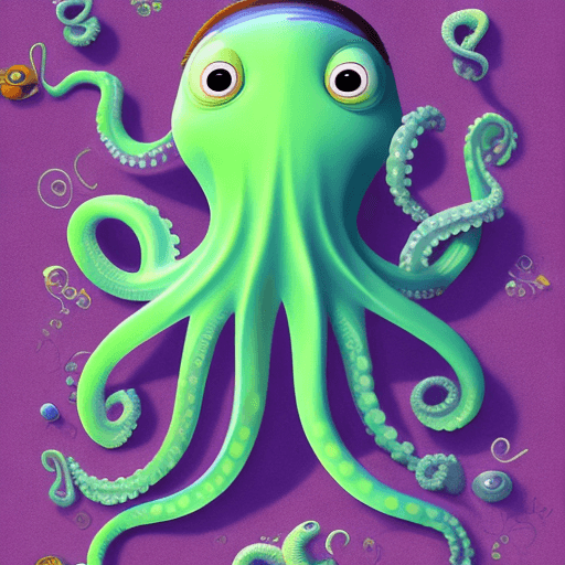 AI generated: baby octopus, in the style of pixar, cuteness overload --stylize 750