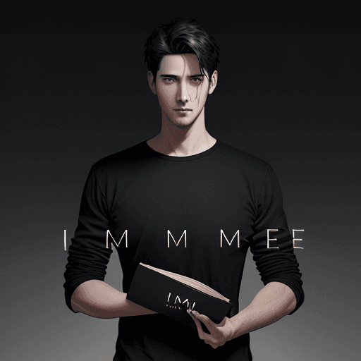 AI generated:  premium book cover design, plain, black, written "I M ME", 2K, 4K