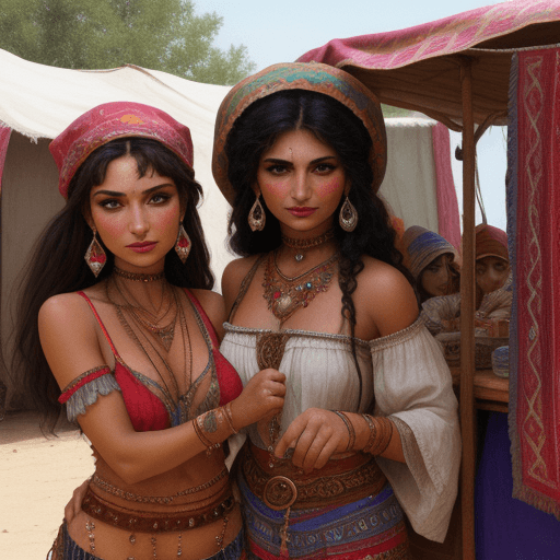 AI generated: gypsy women