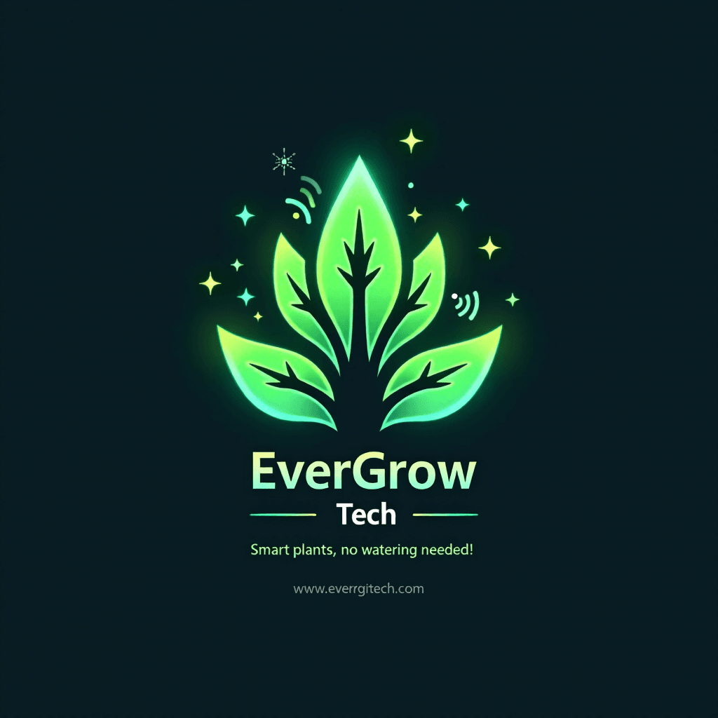 AI generated: A futuristic yet nature-inspired logo for EverGrow Tech, a company specializing in next-generation a...