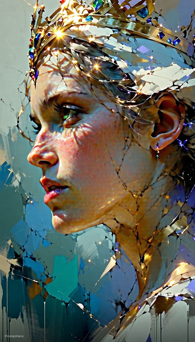 AI generated:  princess| centered| key visual| intricate| highly detailed| breathtaking beauty| precise lineart| v...