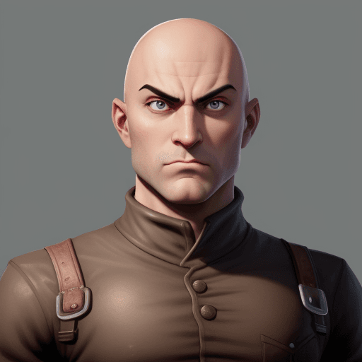 AI generated: make a game hero that is bald and hate niggas