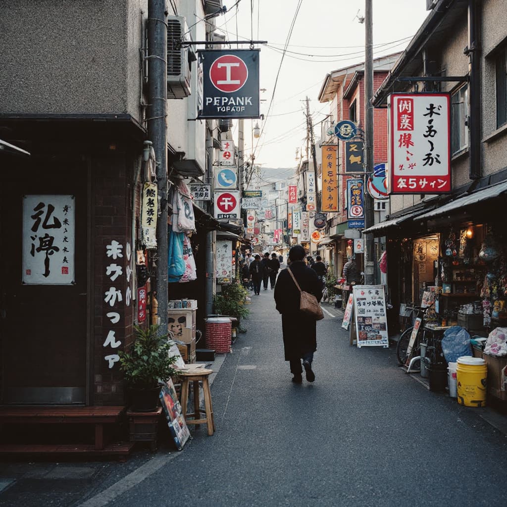 AI generated: japanese street homemade photo ig storie