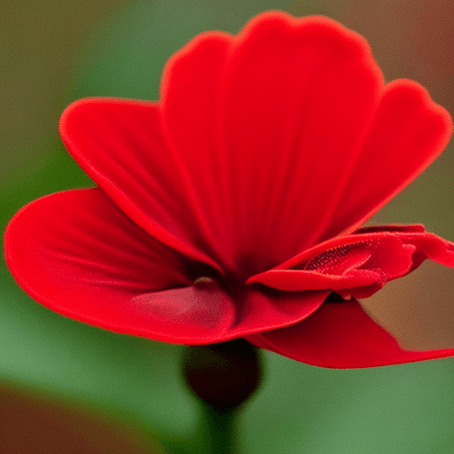 AI generated:  red flower bud 