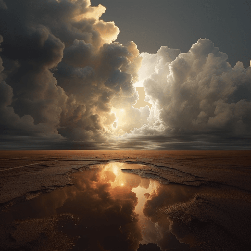 AI generated: The cloud continues And the spot diminishes Without even the hint Of a glow is glowing A continuous ...