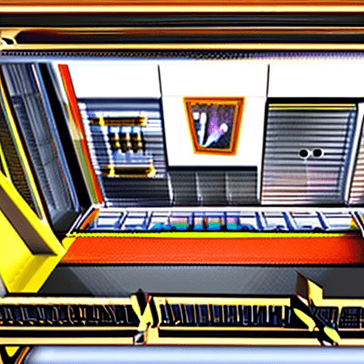 AI generated: a 3d animation storyboard of entering into a gaming arcade