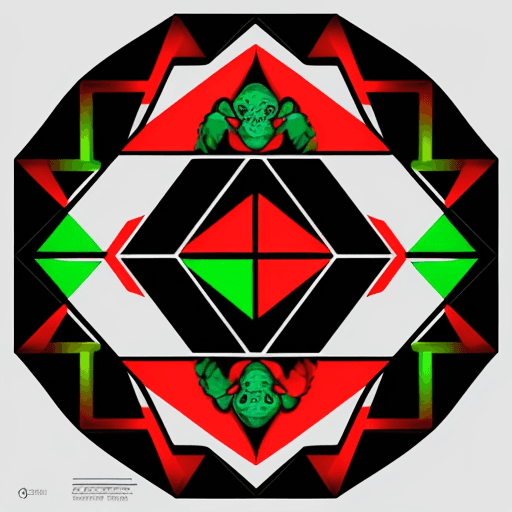 AI generated: Minimalist medium quality vector art (neon line logo) and word "empty" depicting a tessellated geome...