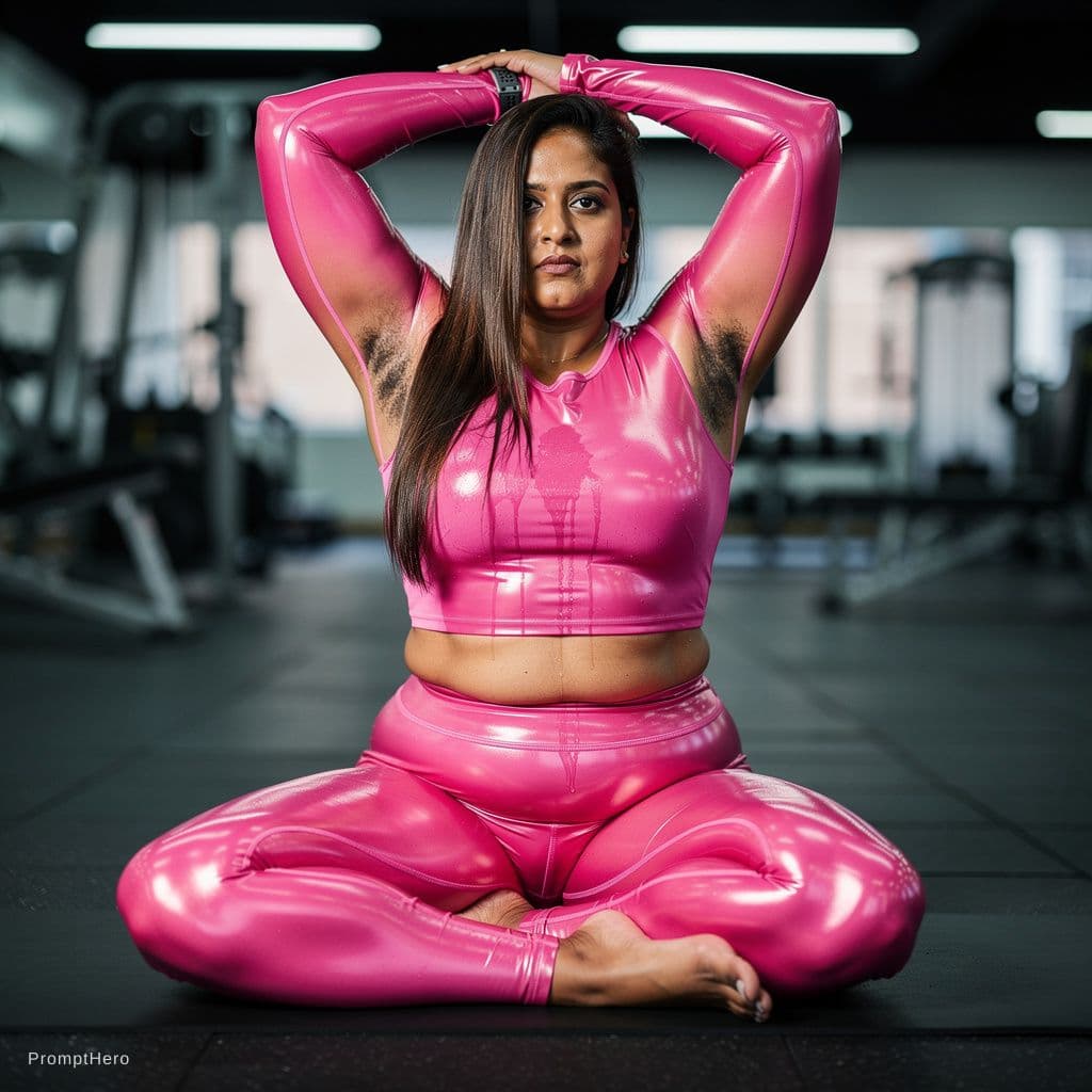 AI generated: Shiny SKINTight LATEX TOP,SOAKED IN SWEAT.
Sweaty armpits look.
Body hugging Shiny SkinTight PINK  F...