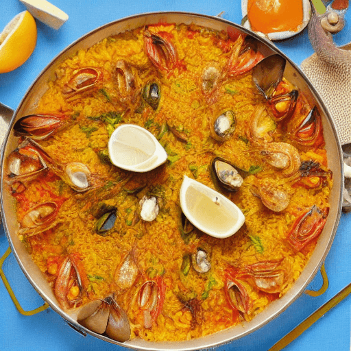 AI generated: paella valenciana