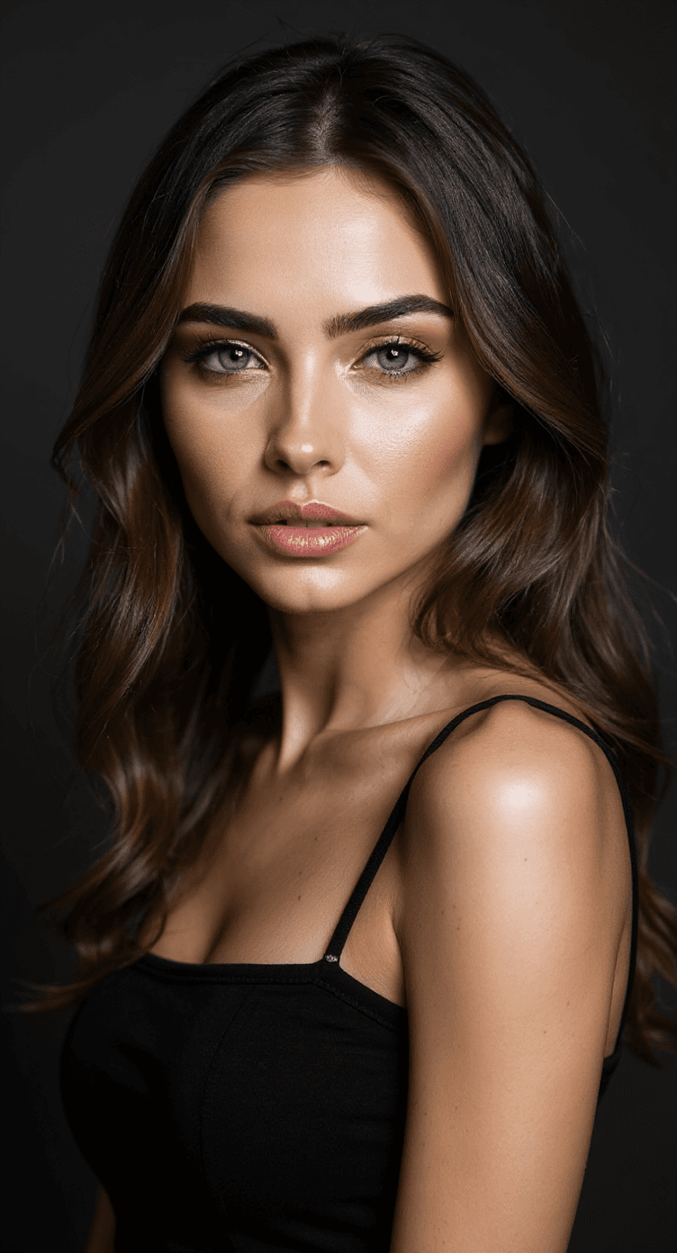 AI generated: Stunning Italian model. Fashion studio professional photography 
High resolution soft box lighting