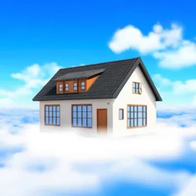 AI generated video: create a house on the clouds