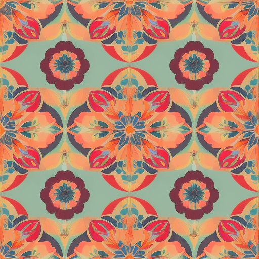 AI generated: Aesthetic Flowers :: retro design pattern :: multi-color :: simple --ar 2:3 --quality 2  --s 750