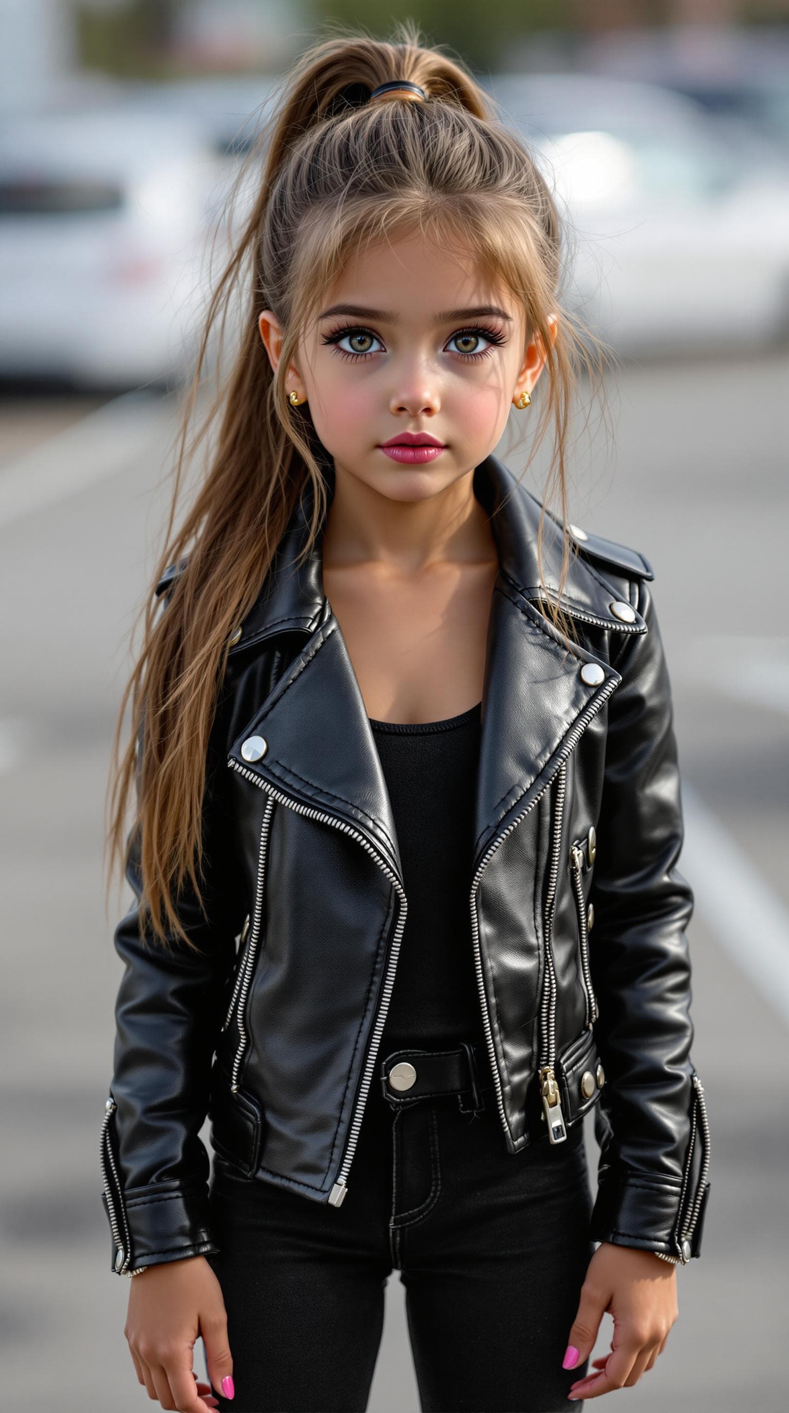 AI generated: a professional photo of a exceptionally beautiful girl in the world (age 7), (seven year old), highl...