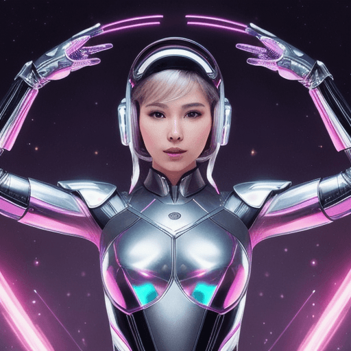 AI generated: a high-resolution image that captures the essence of a dynamic character in a futuristic setting. sh...