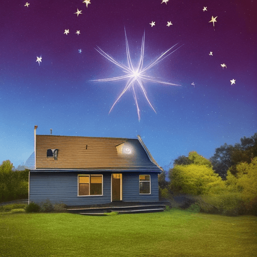 AI generated: a star shining on a house
