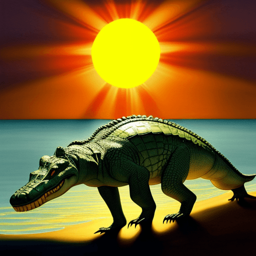 AI generated: the crocodile swallowed our sun