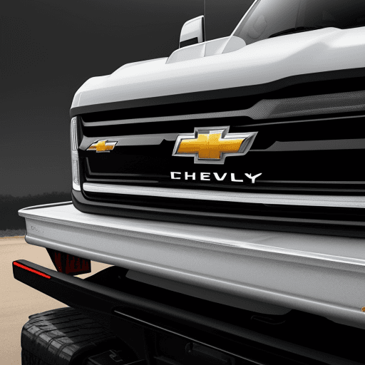 AI generated: chevy truck, minimalist logo, with name (TIRANDO EL ROLL), predominant black and white color,