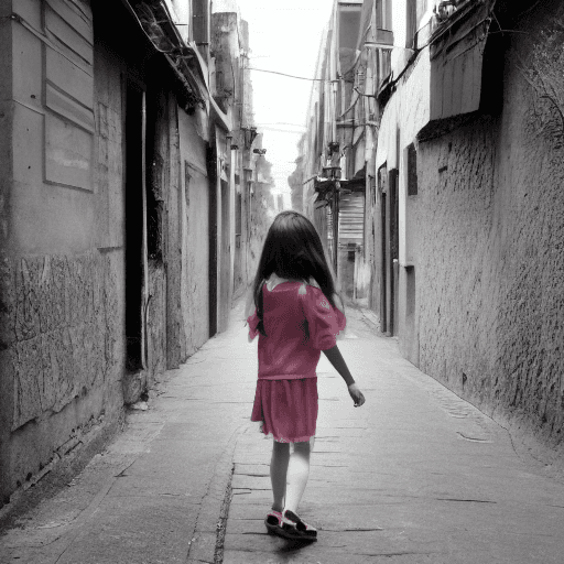 AI generated: girl, street