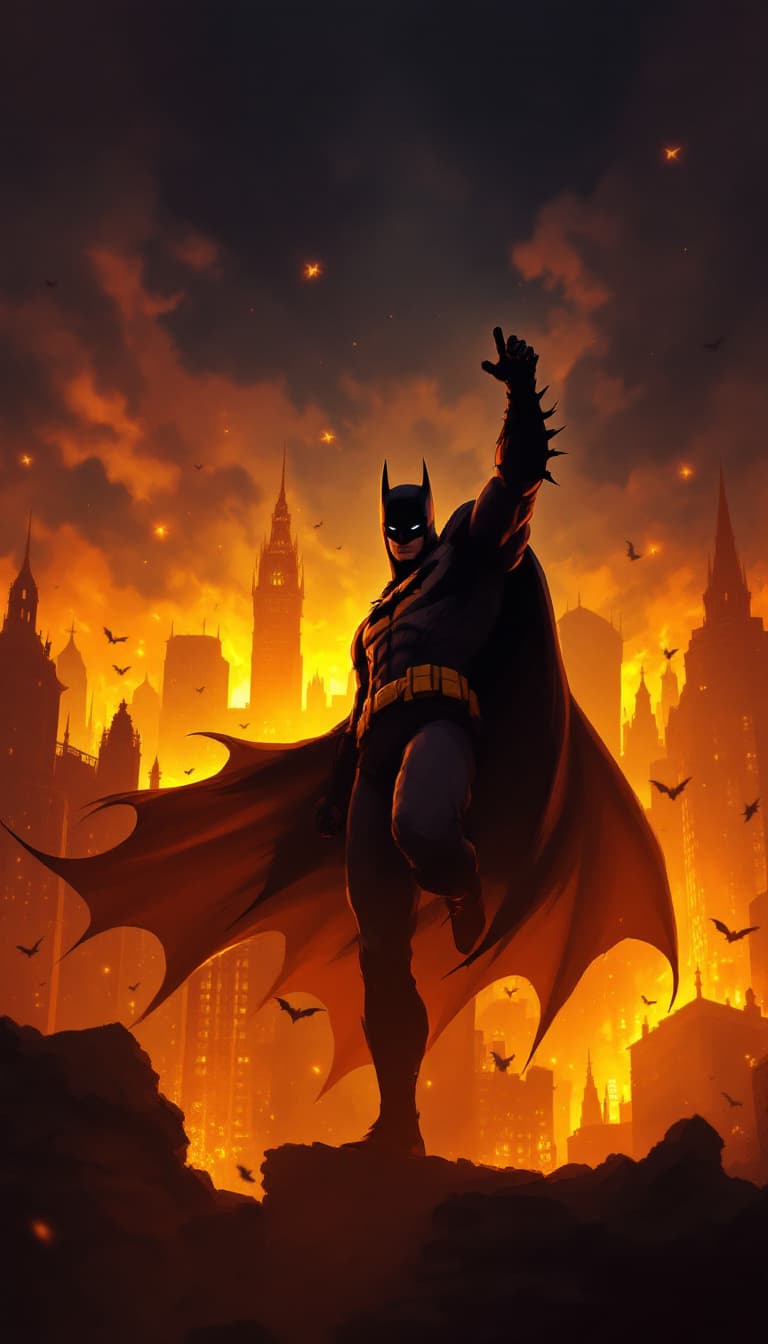 AI generated: digital painting of batman, comics art,, stylized