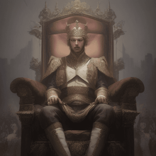 AI generated: The Tyrant King on his throne.