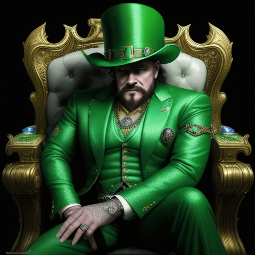 AI generated: high resolution, dark fantasy, 8k, inspired by Konstantin Chaykin art, gangster aesthetic, king of t...