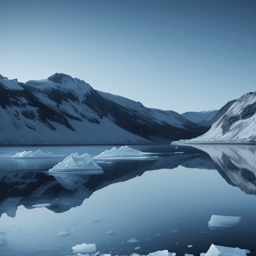 AI generated: lake, icy cracked background