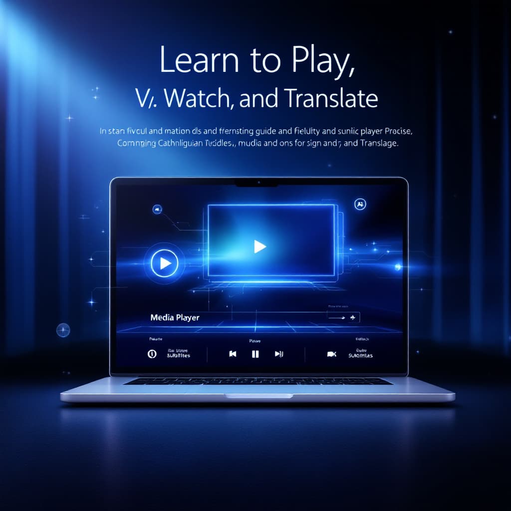 AI generated: A visually engaging image that showcases the concept of a media player guide. The main focus should ...