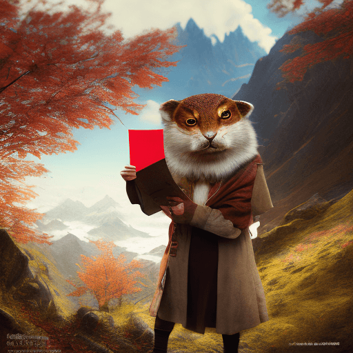 AI generated: the anime character holding a piece of paper as an animal, in the style of max rive, detailed costum...
