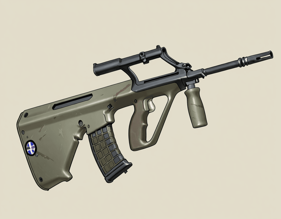 Steyr AUG (Armee Universal Gewehr) bullpup assault rifle