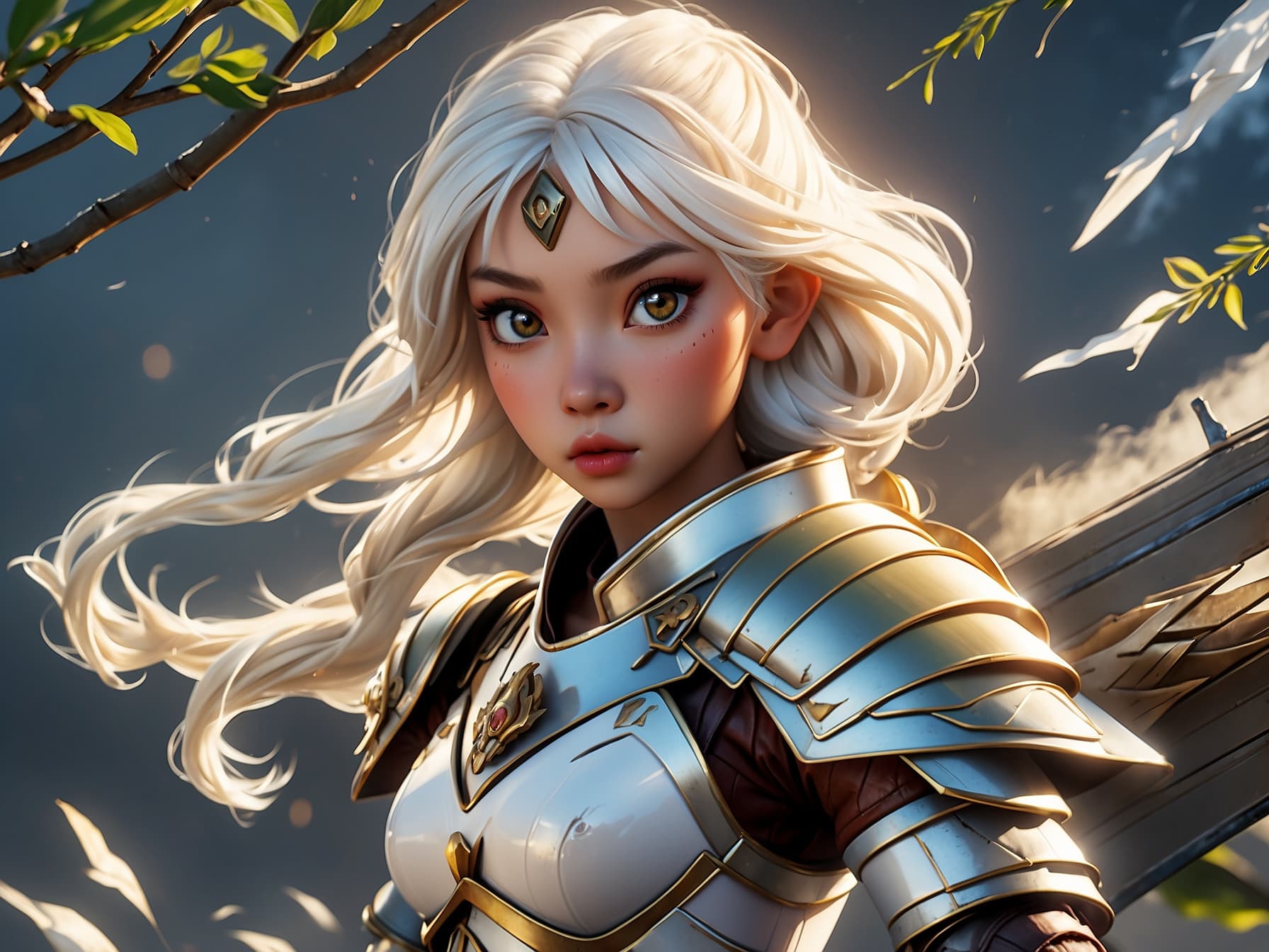 AI generated: a close up of a person wearing a costume, a 3D render by senior character artist, featured on cgsoci...