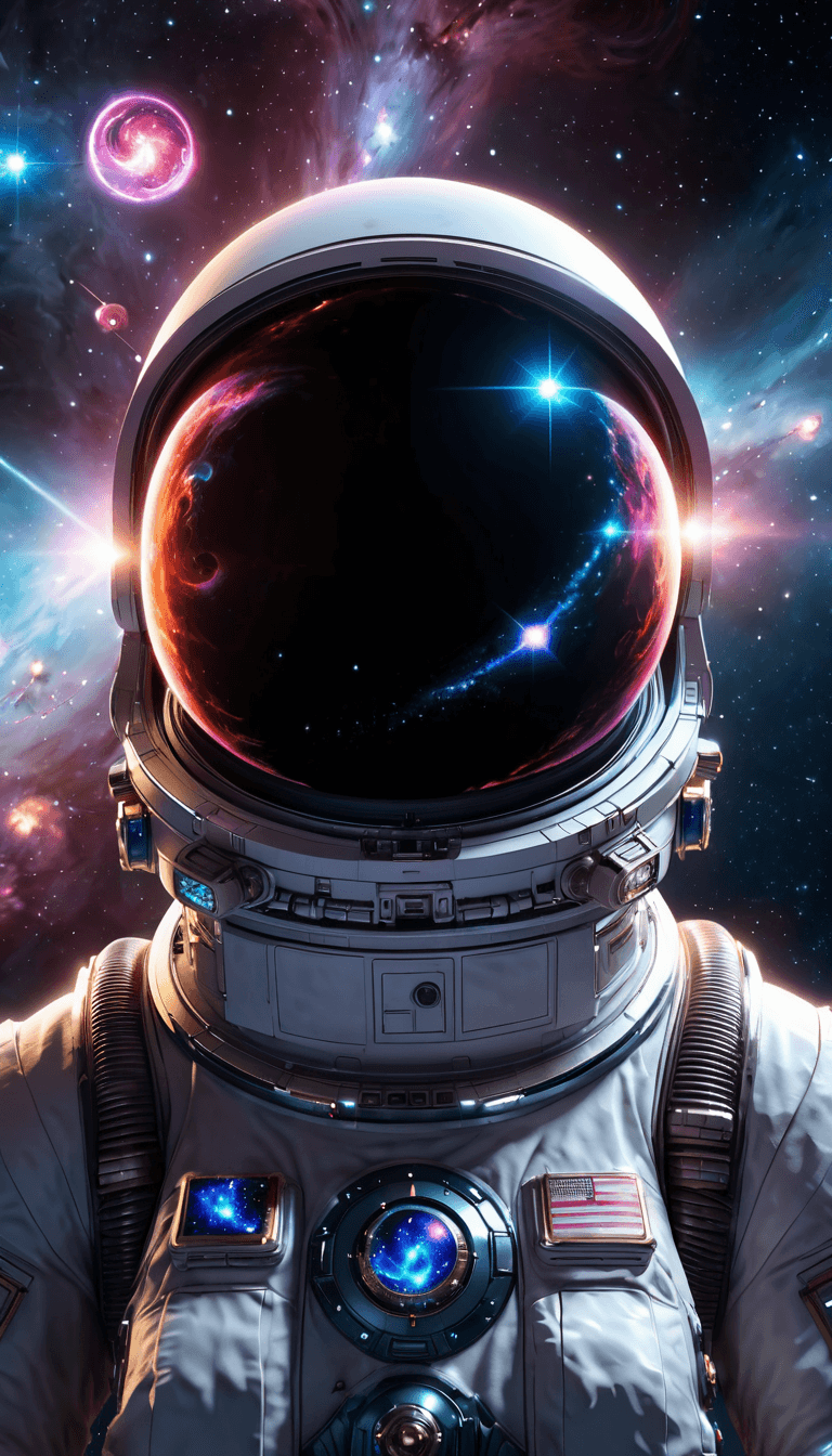 AI generated: space-themed artwork, a austronaut looking to a black hole, anime style, key visual, vibrant, studio...