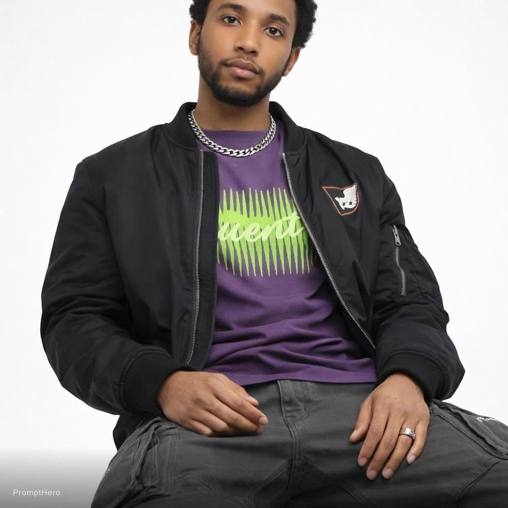 AI generated: photograph, upper-body shooting, young man professional model, sensational fashion style, Hasselblad...