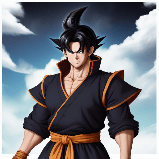 AI generated: shiryu with goku's clothes