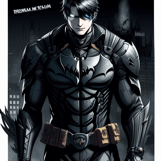 AI generated: arkham knight in manga style