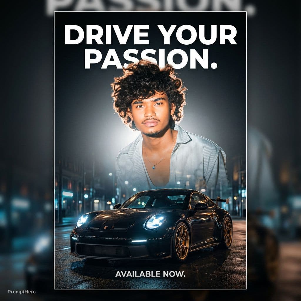 AI generated: Car poster printable a4 sheet version 
