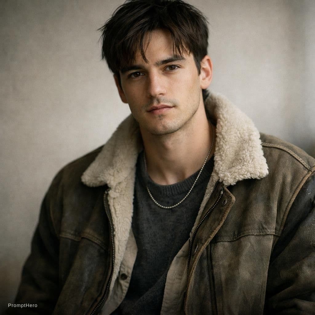 AI generated: A young man with a distinct personal style and quiet, magnetic aura. Natural confidence that feels u...
