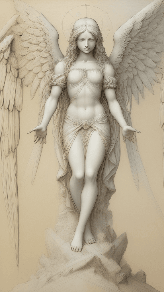 AI generated: If one were to perceive the true form of angels, one would realize that they are rather architecture...