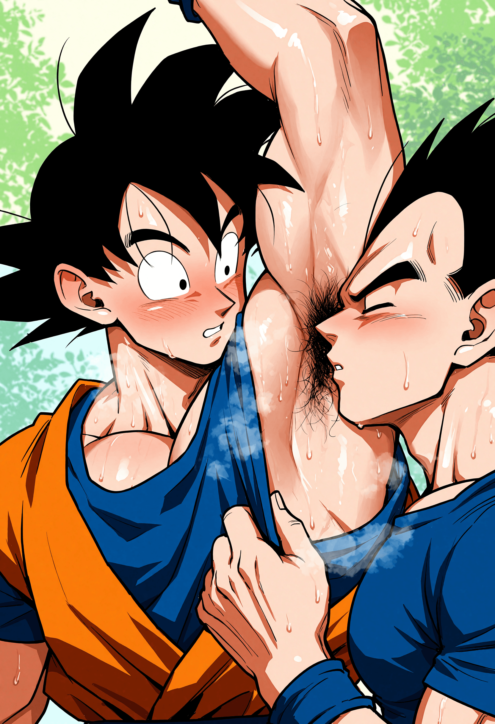 sniffing and licking armpit - Image 1