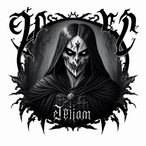 AI generated: write me the word ephylon in a black metal font
