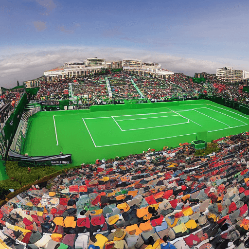 AI generated: logotipo de club de tennis , raqueta de tennis , pelotas de tennis , terreno de jugar tennis , nombr...