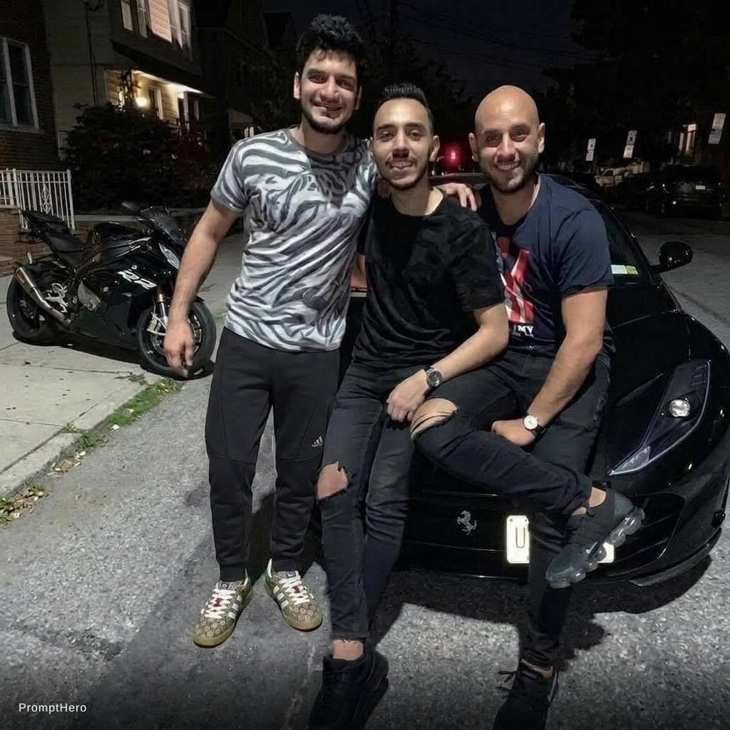 AI generated: The person who is on the left side change his pants to be the uploaded pants 